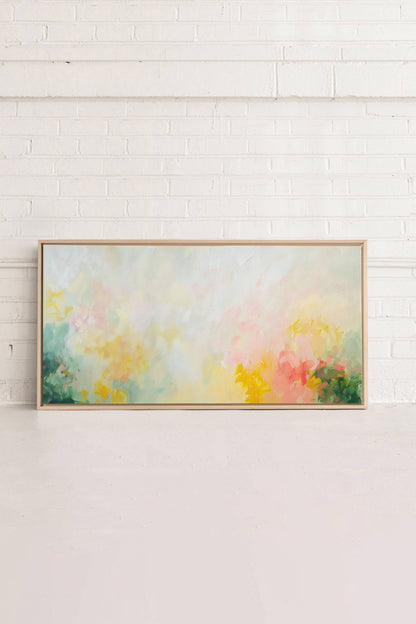 OLEKA CANVAS - DYNAMIC BLOOM, Oeuvre sur toile étirée, encadré Naturel Clair