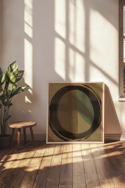 OLEKA CANVAS - MOVING LINES, Oeuvre sur toile étirée, encadré Naturel Clair