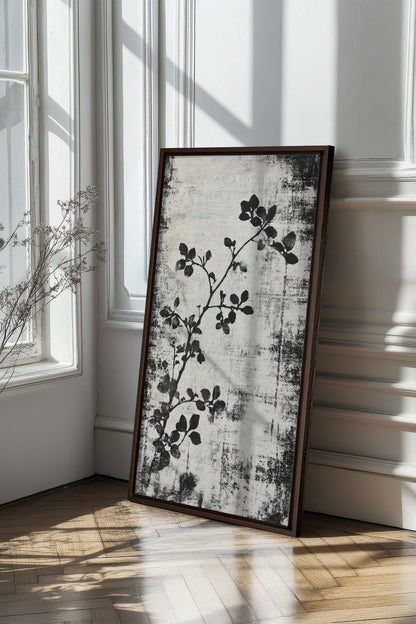 OLEKA CANVAS - SUBTLE NATURE, Oeuvre sur toile étirée, encadré Brun Noyer