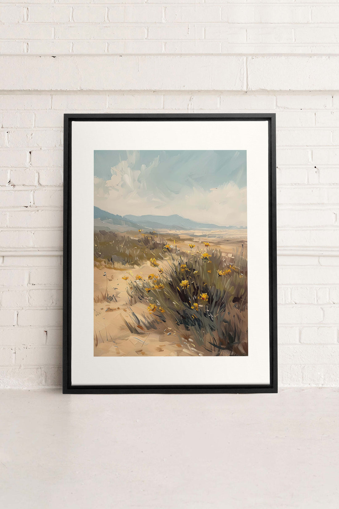 OLEKA CANVAS - GOLDEN PATHWAY, Oeuvre sur toile étirée, encadré Noir