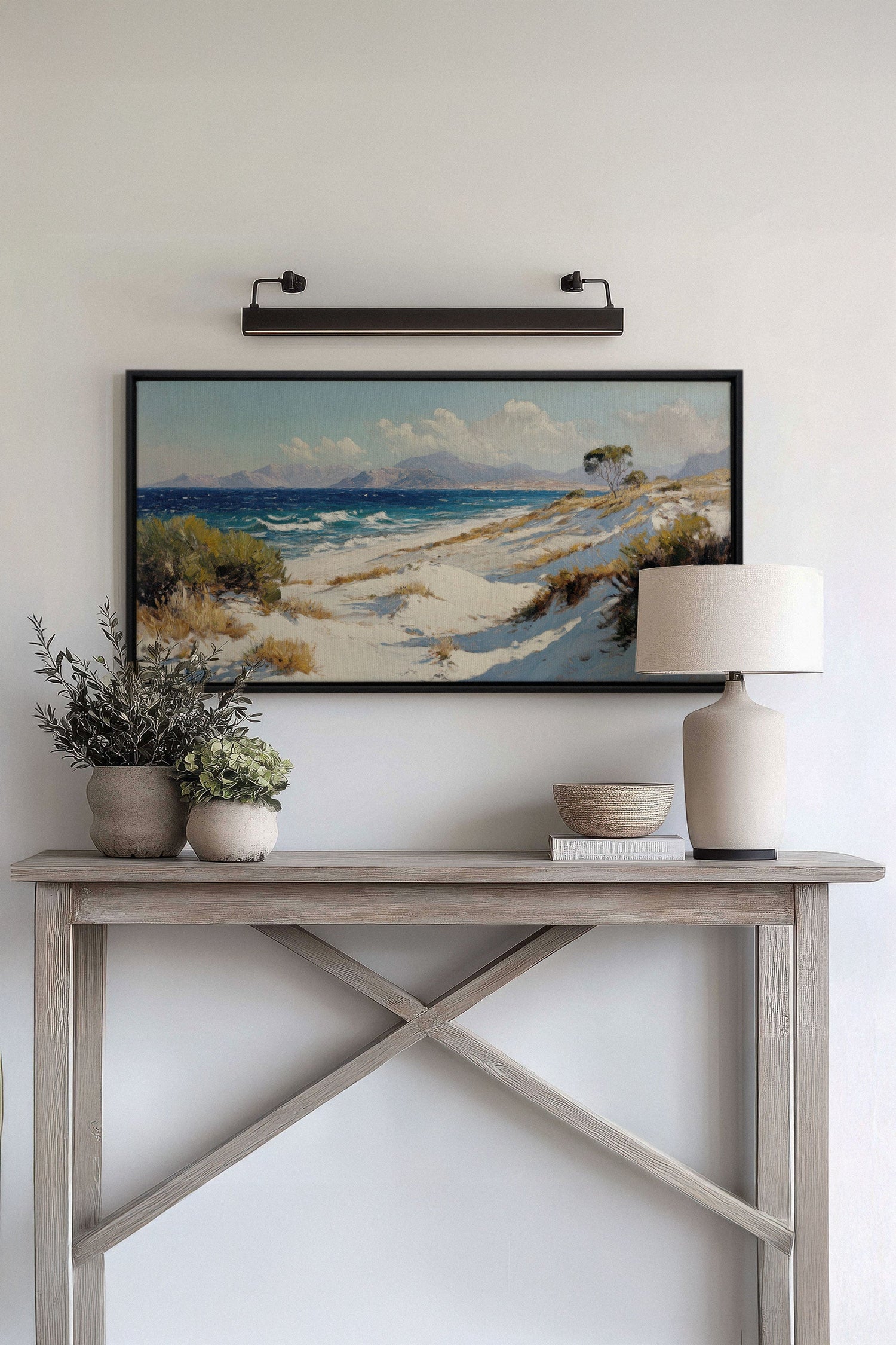 OLEKA CANVAS - SALTY WINDS, Oeuvre sur toile étirée, encadré Noir