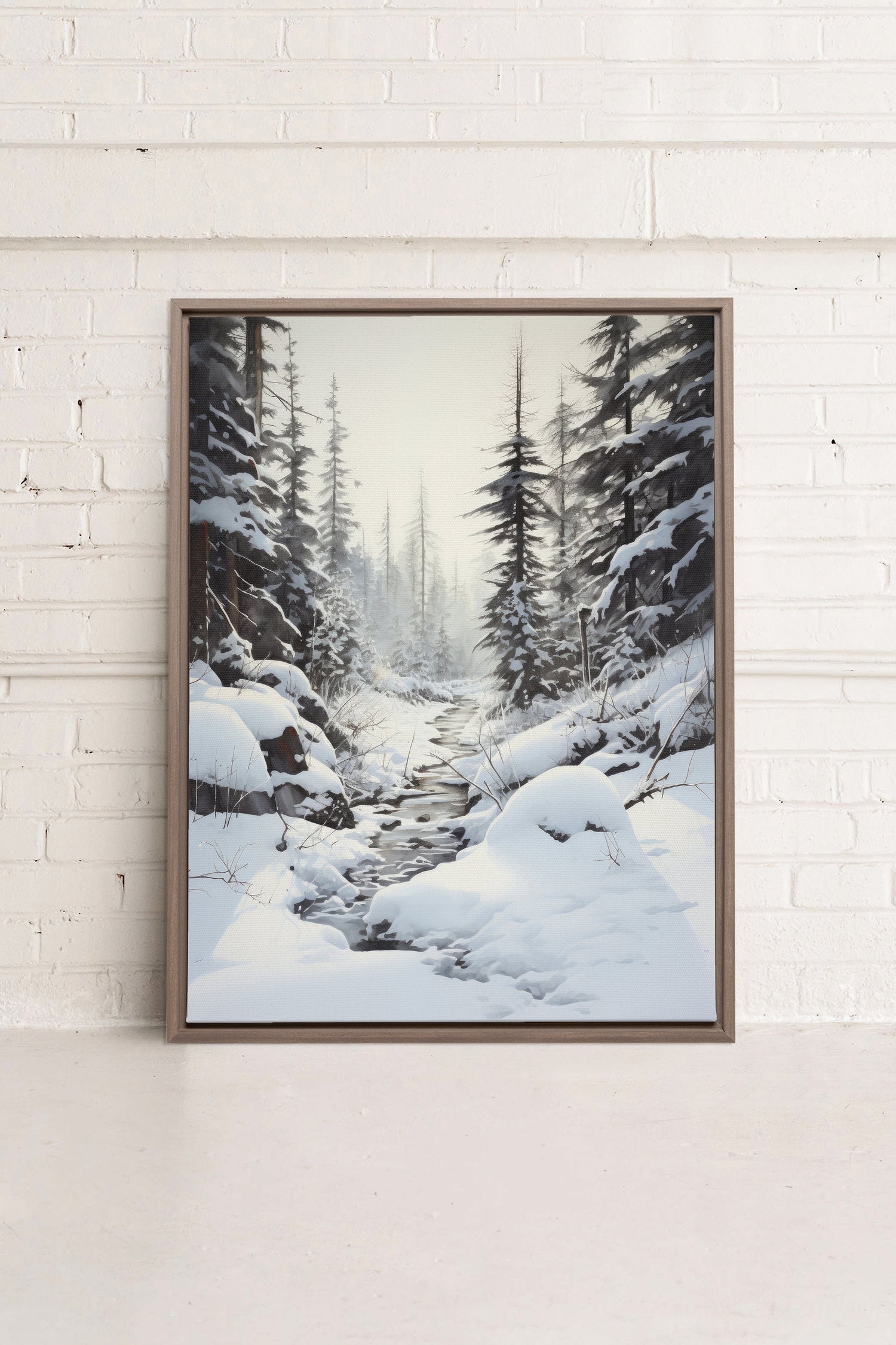 OLEKA CANVAS - ENCHANTED GLADE, Oeuvre sur toile étirée, encadré Brun Chêne