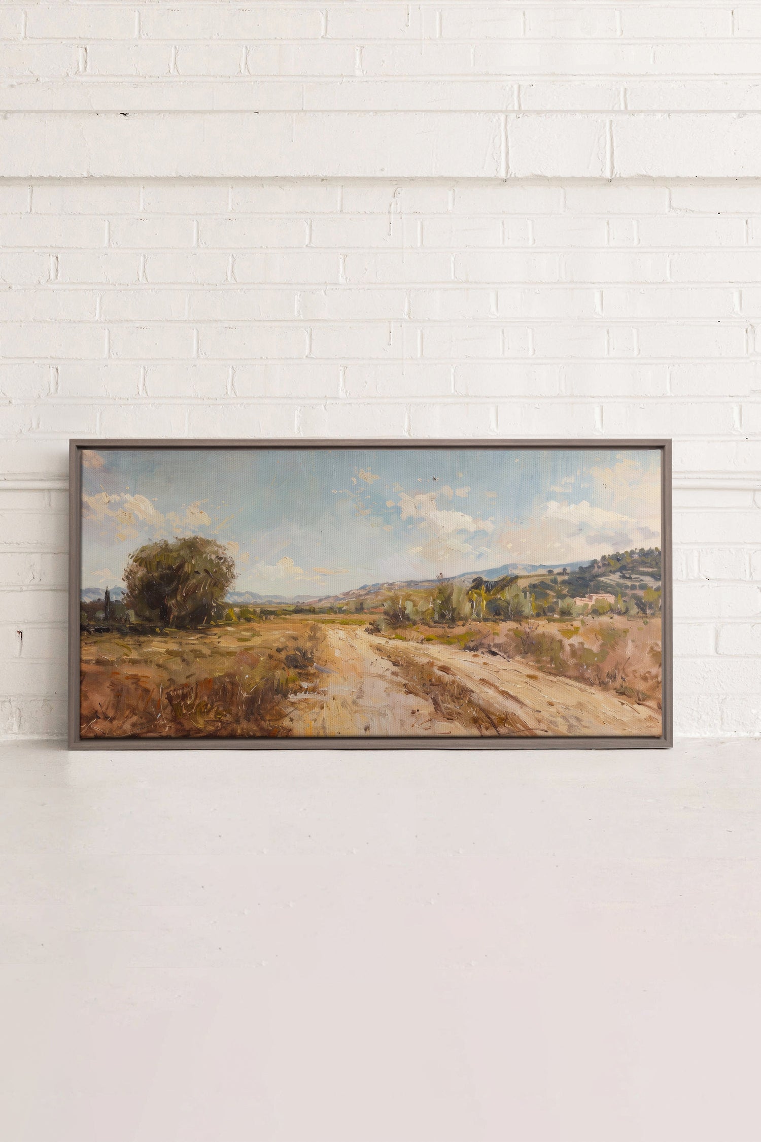 OLEKA CANVAS - Andalusian Mirage, Oeuvre sur toile étirée, encadré Brun Chêne