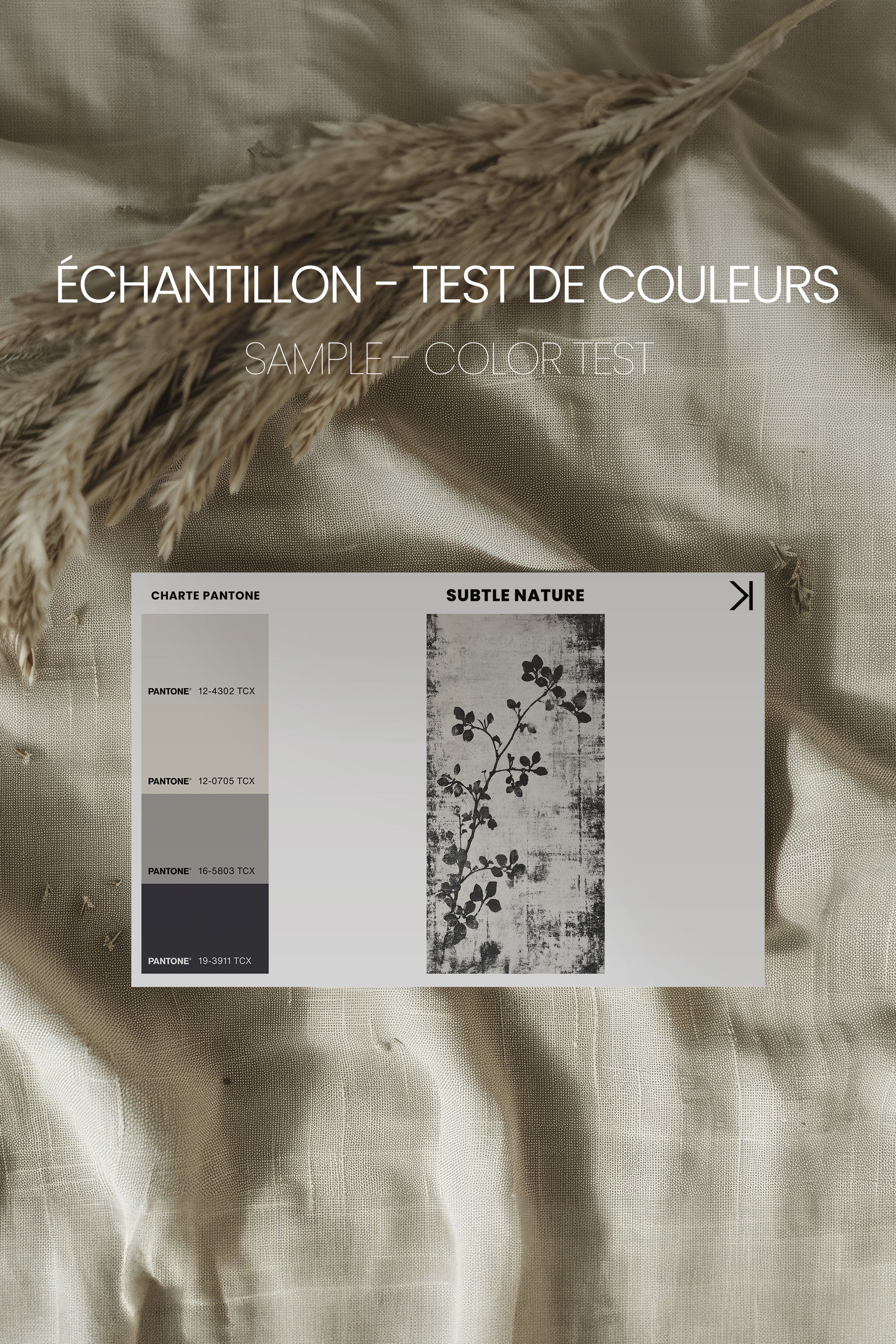 OLEKA CANVAS - SUBTLE NATURE, Oeuvre sur toile étirée, encadré Naturel Clair