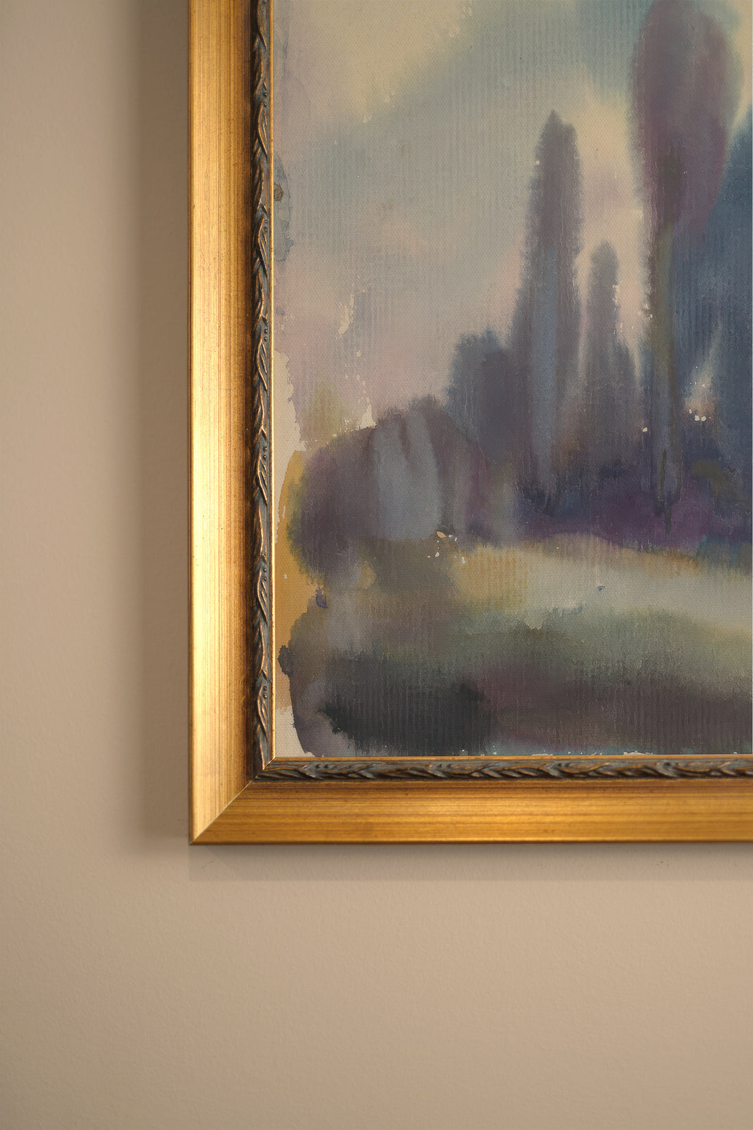 HUSHED COLORS, Oeuvre sur toile rigide, encadré Vintage Or