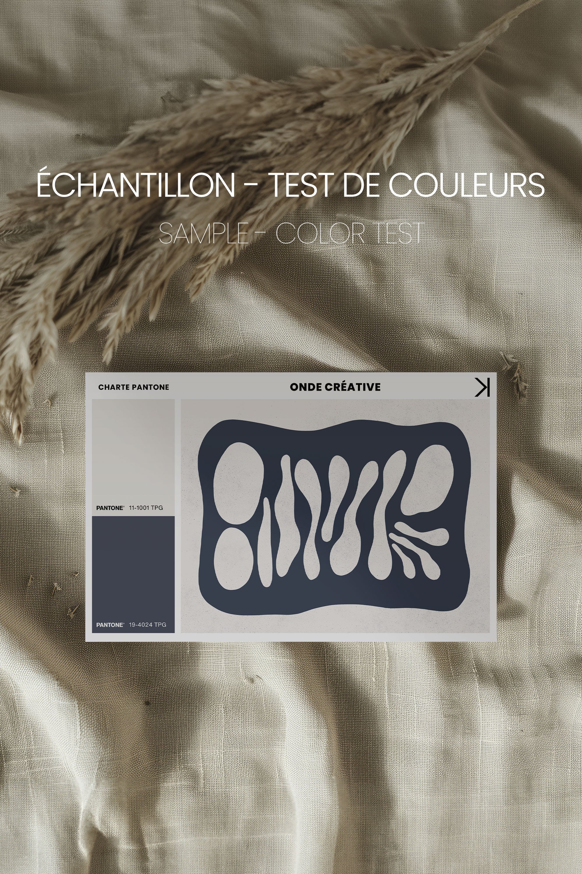 OLEKA CANVAS - ONDE CRÉATIVE, Oeuvre sur toile étirée, encadré Noir