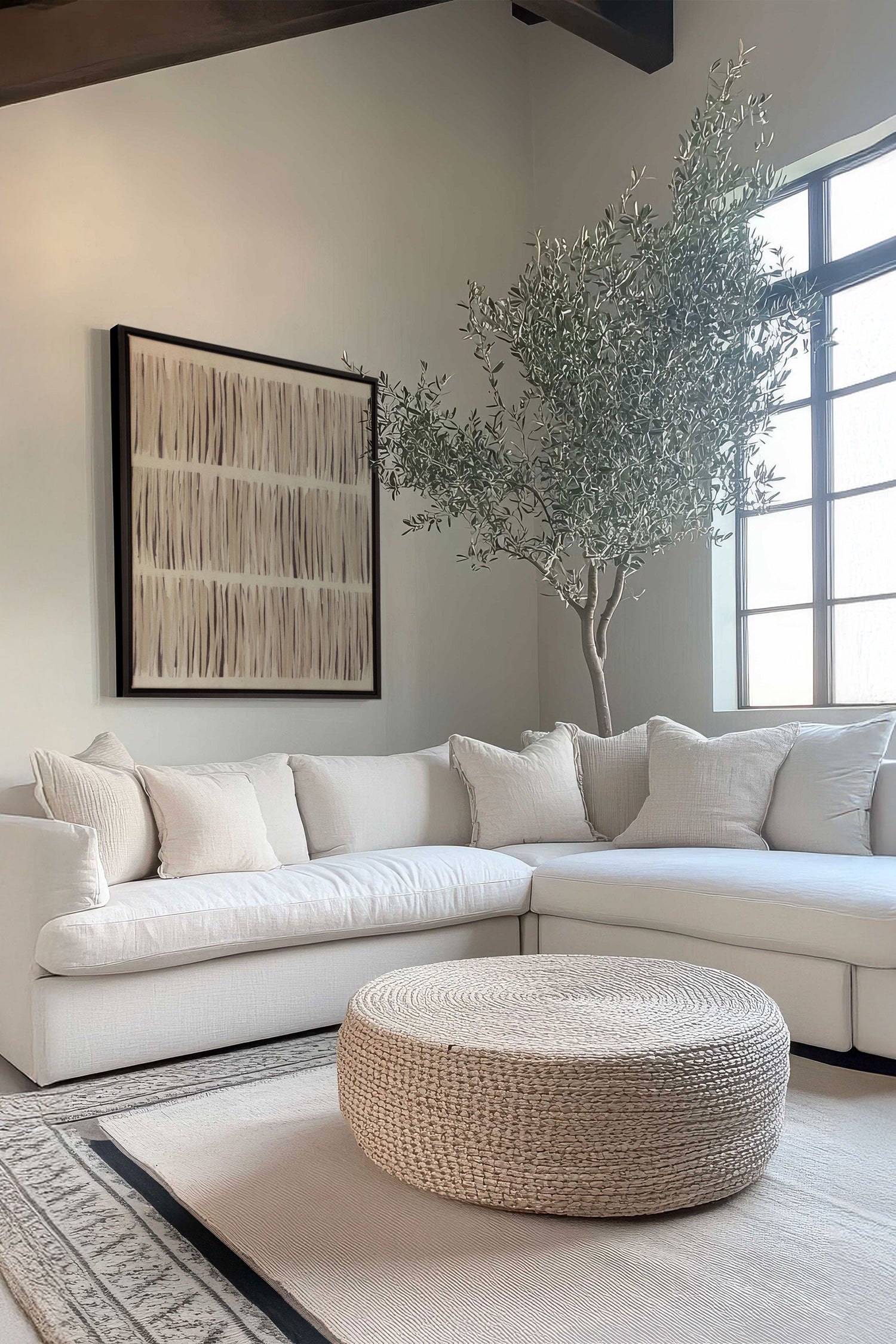 OLEKA CANVAS - PARFUM DE PRAIRIE, Oeuvre sur toile étirée, encadré Noir