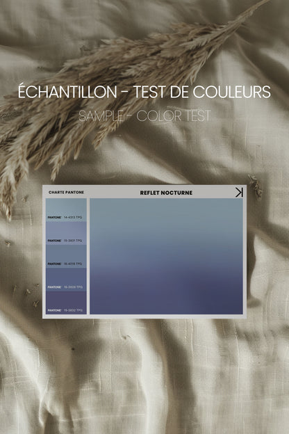 REFLET NOCTURNE, Artwork on stretched canvas, framed in Walnut Brown