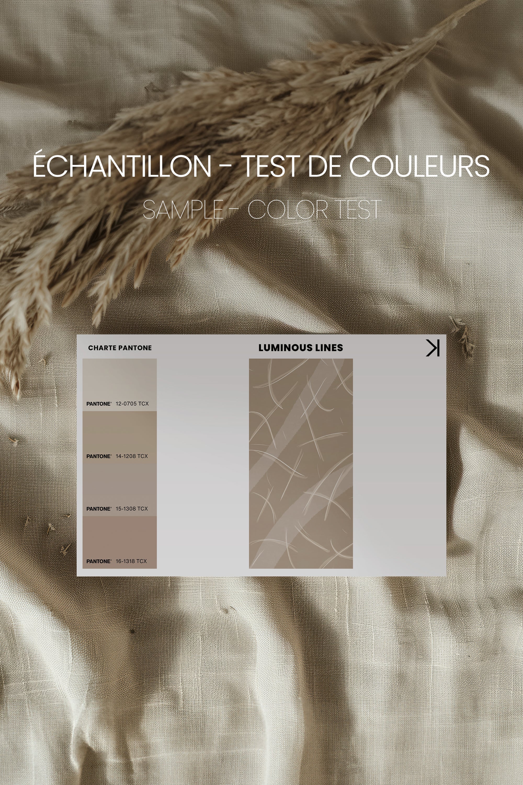 OLEKA CANVAS - LUMINOUS LINES, Oeuvre sur toile étirée, encadré Naturel Clair