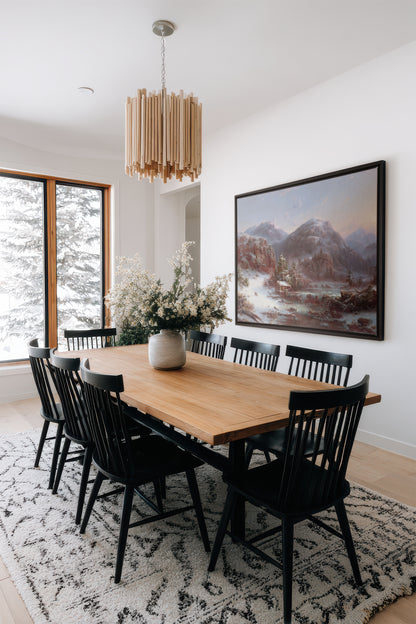 GLACIAL DAWN, Oeuvre sur toile étirée, encadré Noir