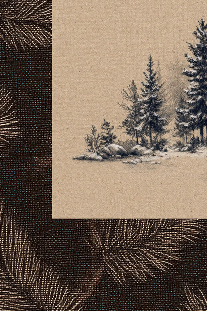 LE COEUR DU BOIS, Oeuvre sur toile rigide, encadré Vintage Bronze