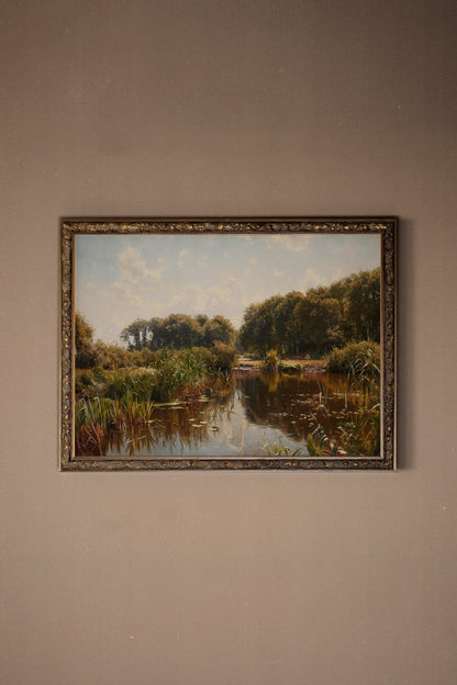 REFLET SAUVAGE, Oeuvre sur toile rigide, encadré Vintage Bronze