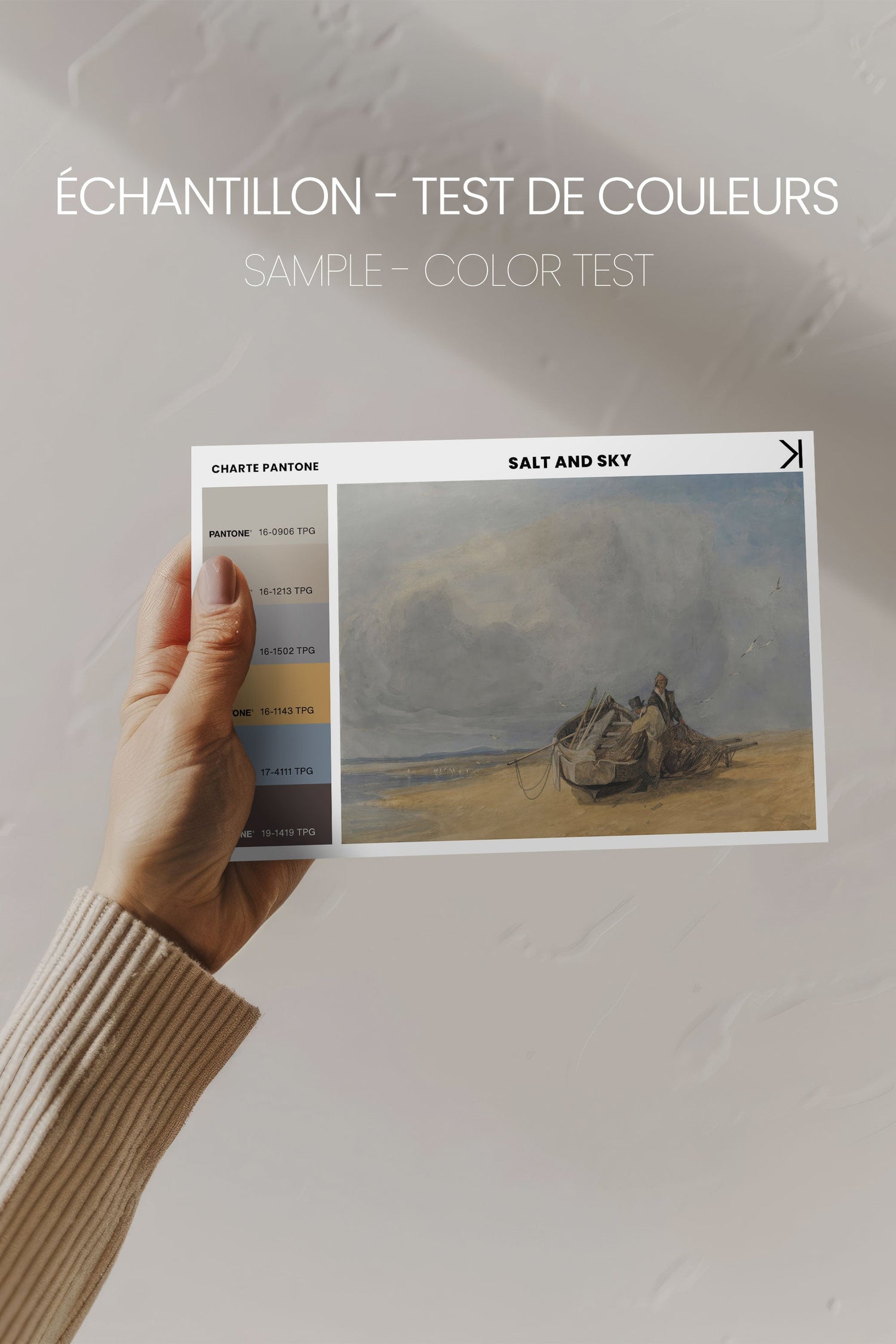 OLEKA CANVAS - SALT AND SKY, Oeuvre sur toile étirée, encadré Noir