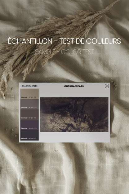 OBSIDIAN PATH, Oeuvre sur toile étirée, encadré Blanc