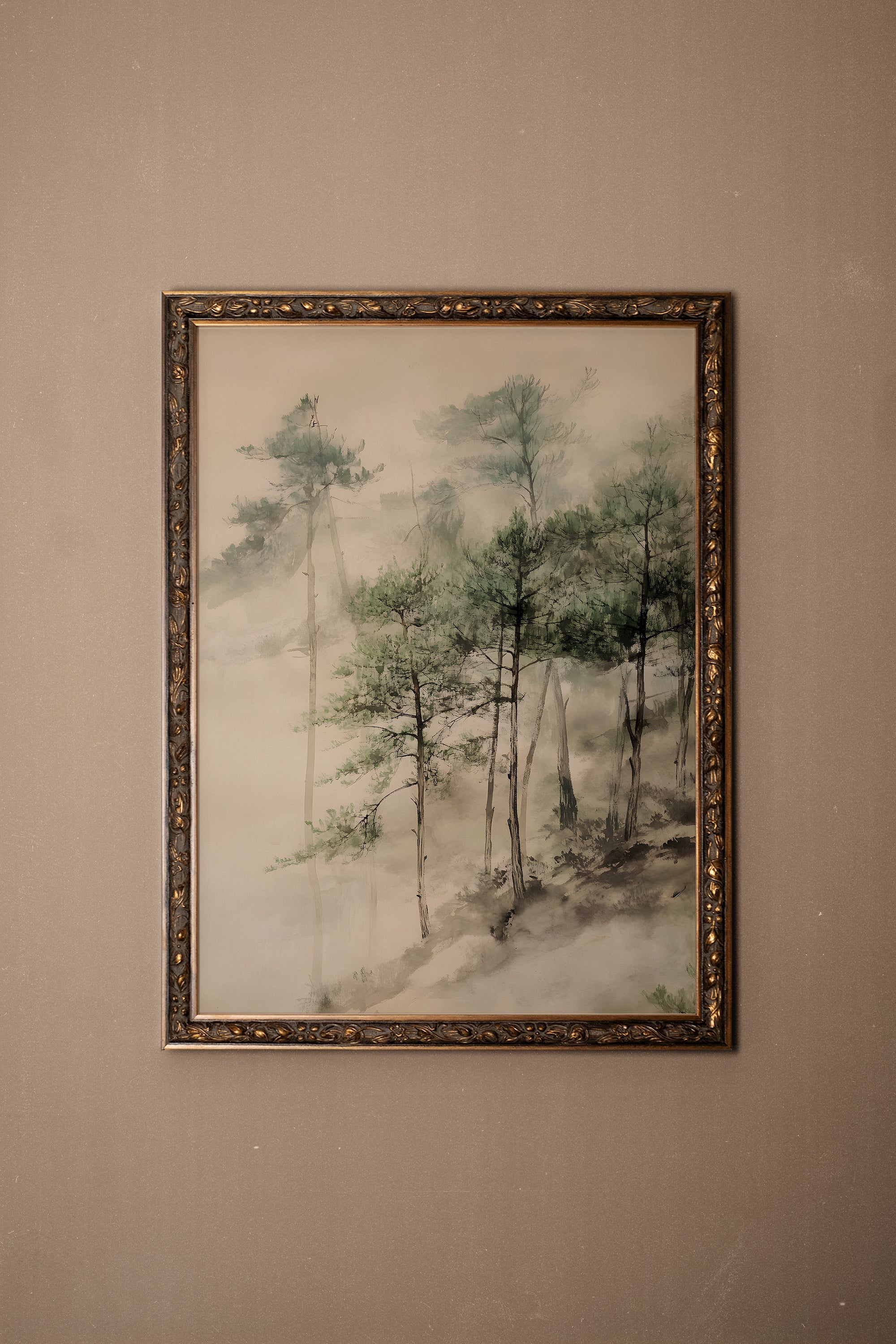 VIBRATION NATURELLE, Oeuvre sur toile rigide, encadré Vintage Bronze