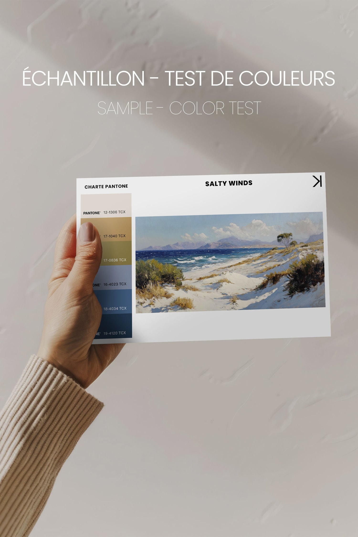 OLEKA CANVAS - SALTY WINDS, Oeuvre sur toile étirée, encadré Noir