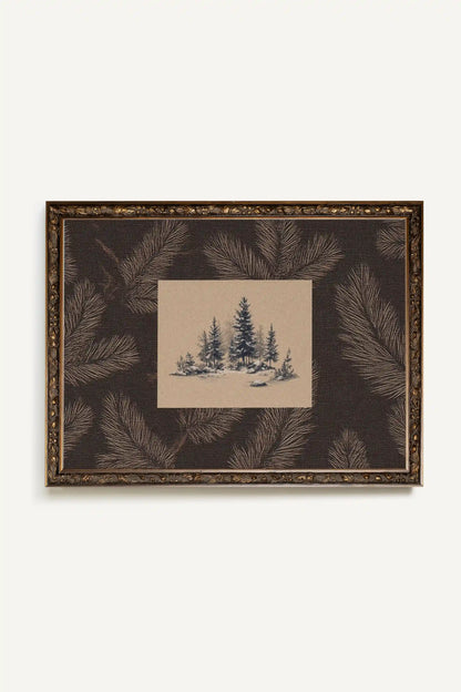 LE COEUR DU BOIS, Oeuvre sur toile rigide, encadré Vintage Bronze