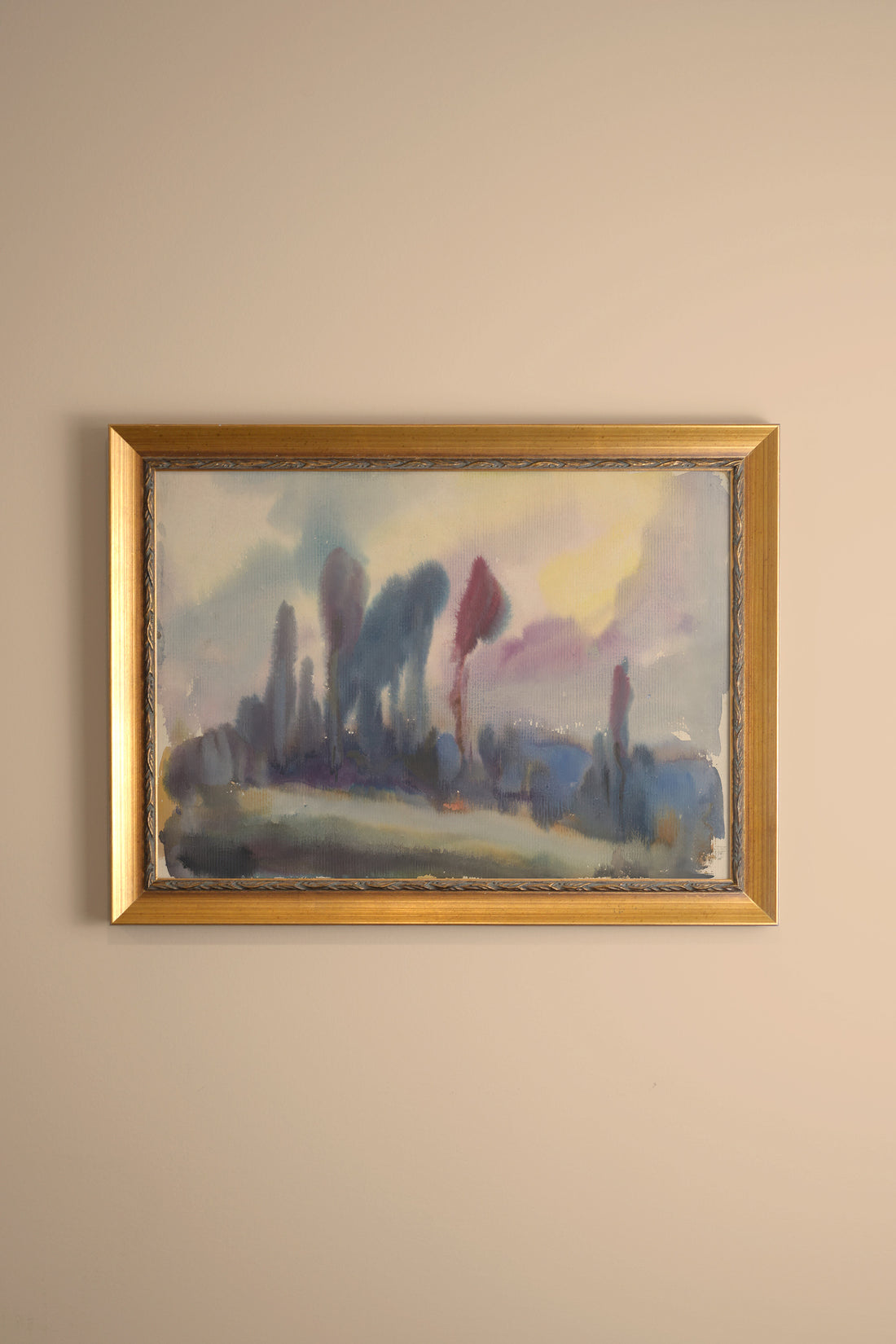 HUSHED COLORS, Oeuvre sur toile rigide, encadré Vintage Or