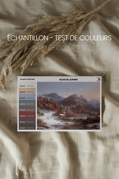 GLACIAL DAWN, Oeuvre sur toile étirée, encadré Naturel Clair