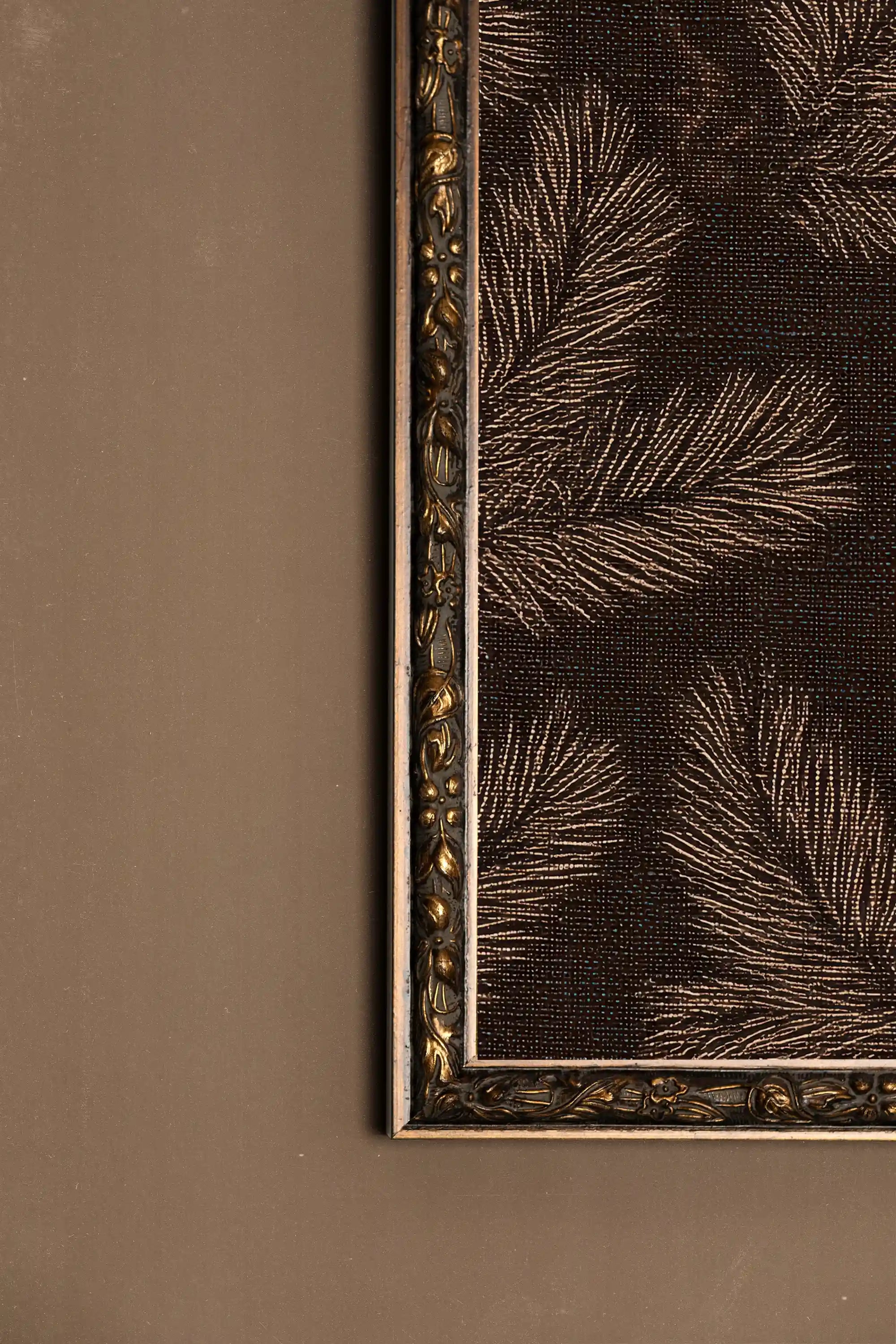 LE COEUR DU BOIS, Oeuvre sur toile rigide, encadré Vintage Bronze