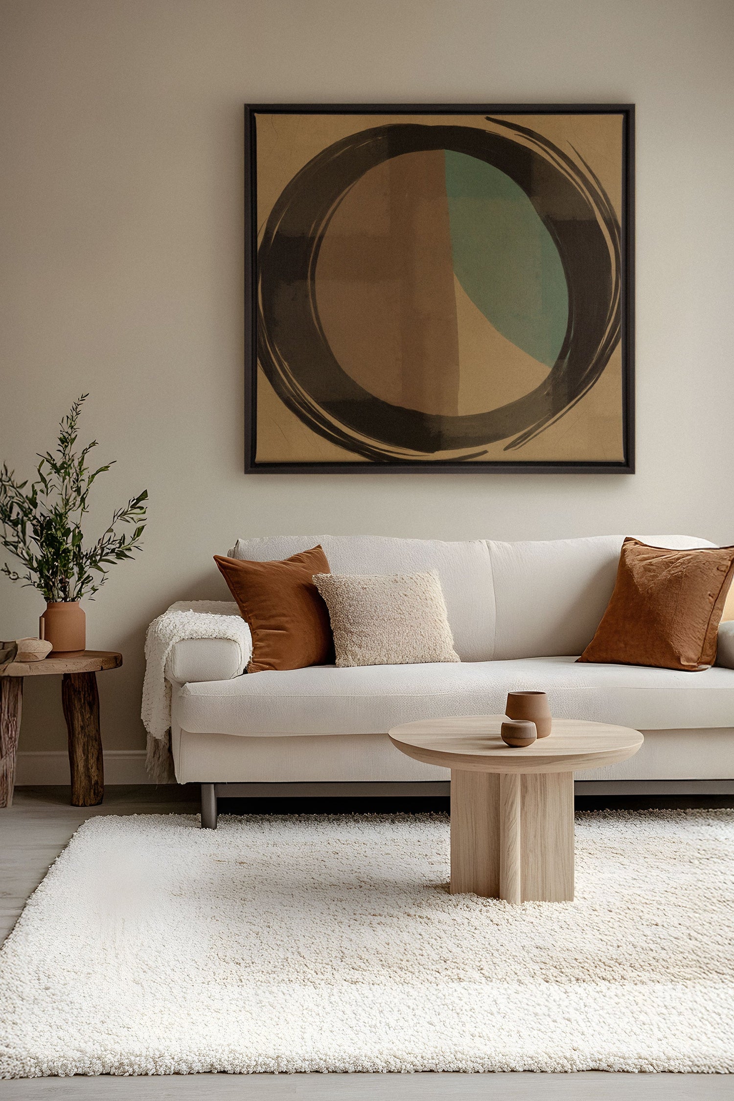 OLEKA CANVAS - MOVING LINES, Oeuvre sur toile étirée, encadré Noir