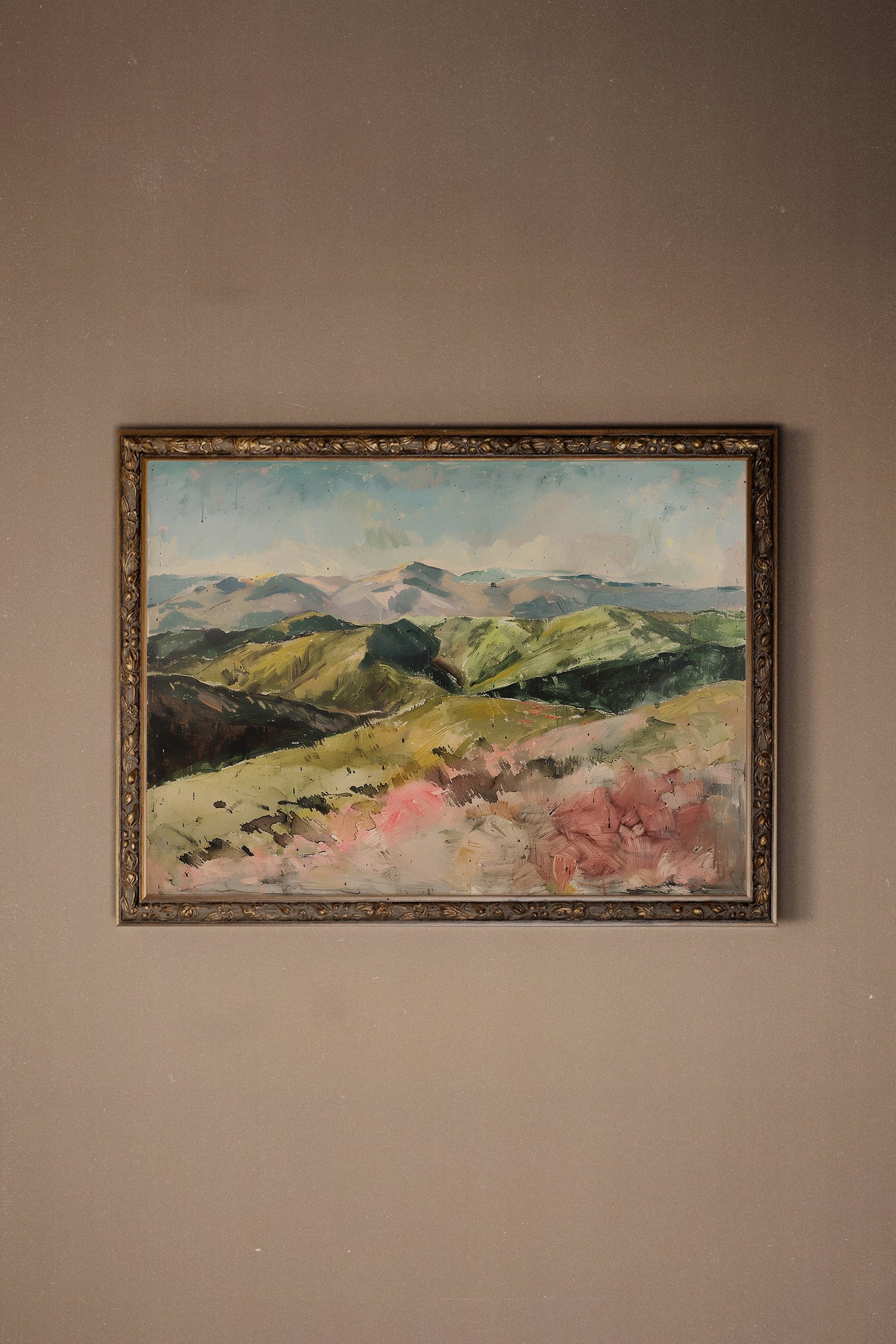 ÉCHOS DU VENT, Oeuvre sur toile rigide, encadré Vintage Bronze