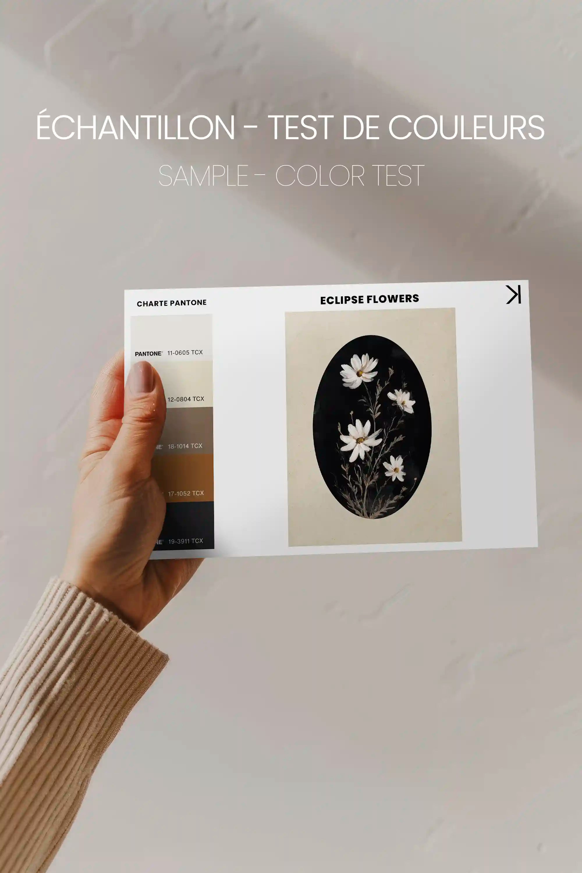 MINIMAL FLORA, Work on stretched canvas, framed Naturel Clair