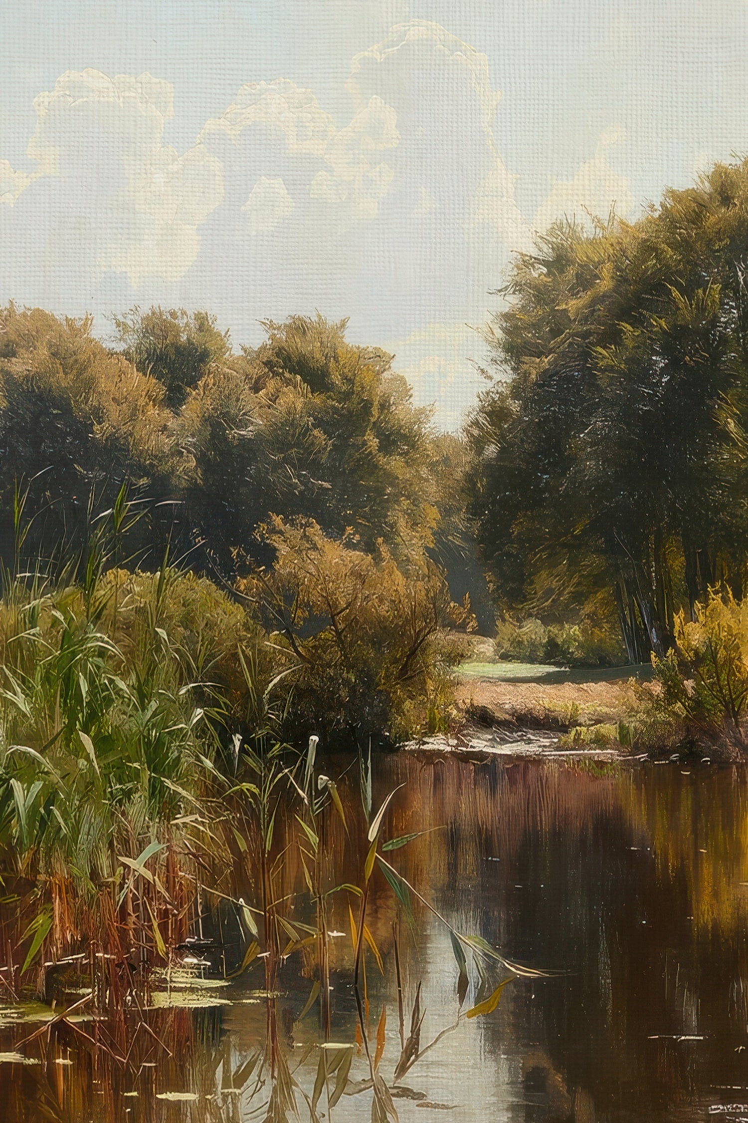 REFLET SAUVAGE, Oeuvre sur toile rigide, encadré Vintage Bronze