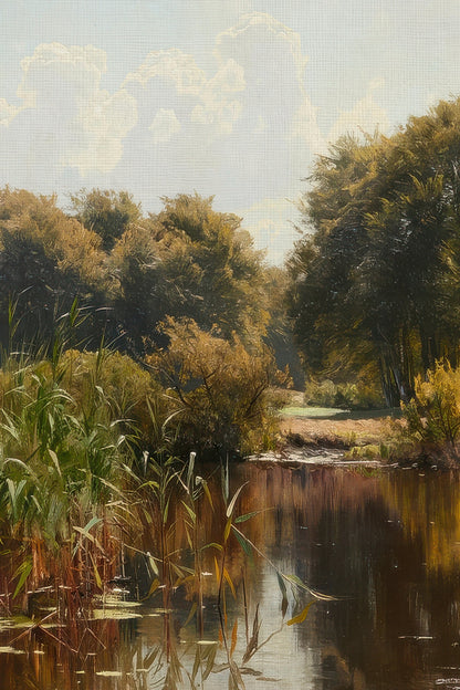 REFLET SAUVAGE, Oeuvre sur toile rigide, encadré Vintage Bronze