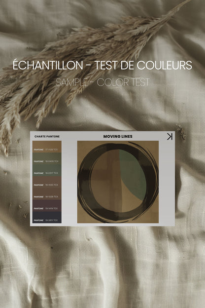 OLEKA CANVAS - MOVING LINES, Oeuvre sur toile étirée, encadré Noir