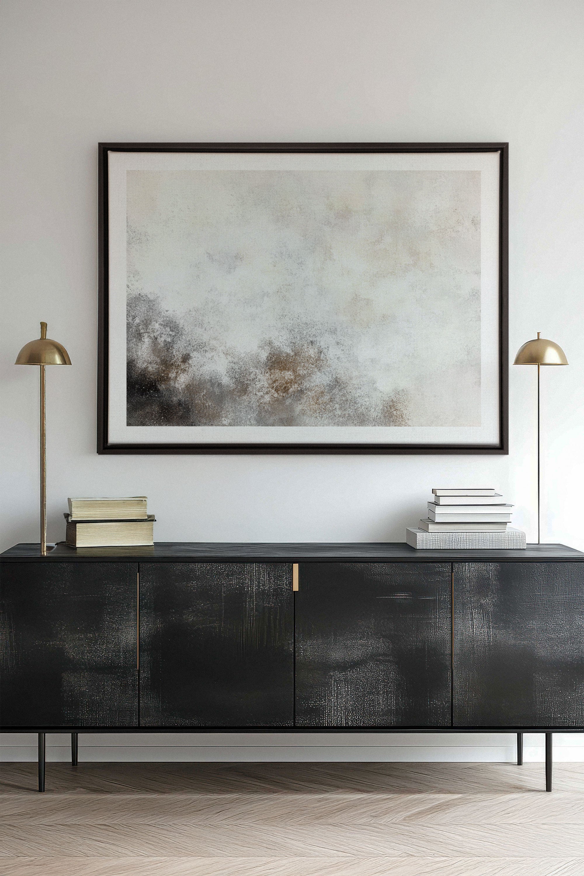 OLEKA CANVAS - FADED ESSENCE, Oeuvre sur toile étirée, encadré Noir