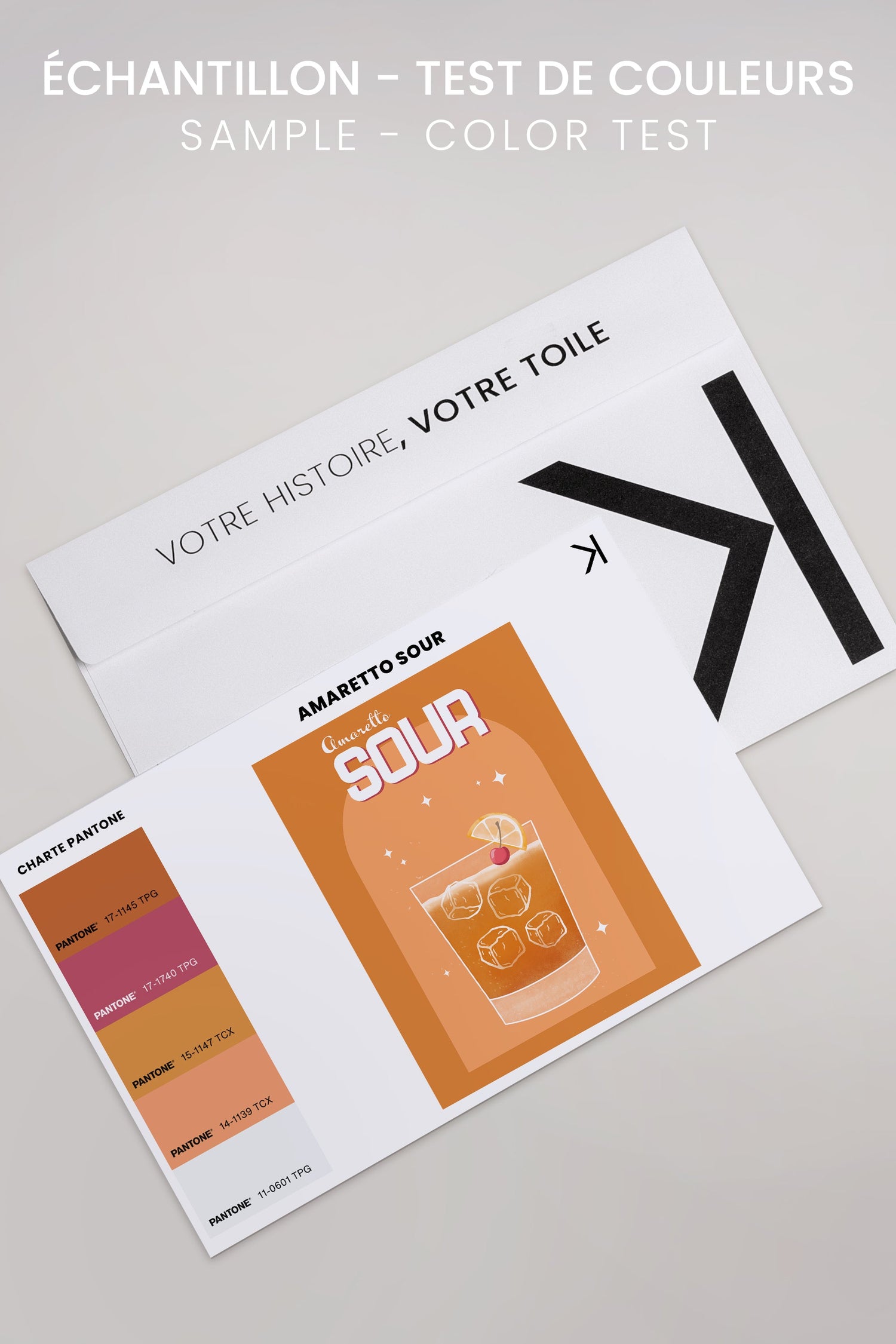 OLEKA CANVAS - AMARETTO SOUR, Oeuvre sur toile étirée, encadré Brun Chêne