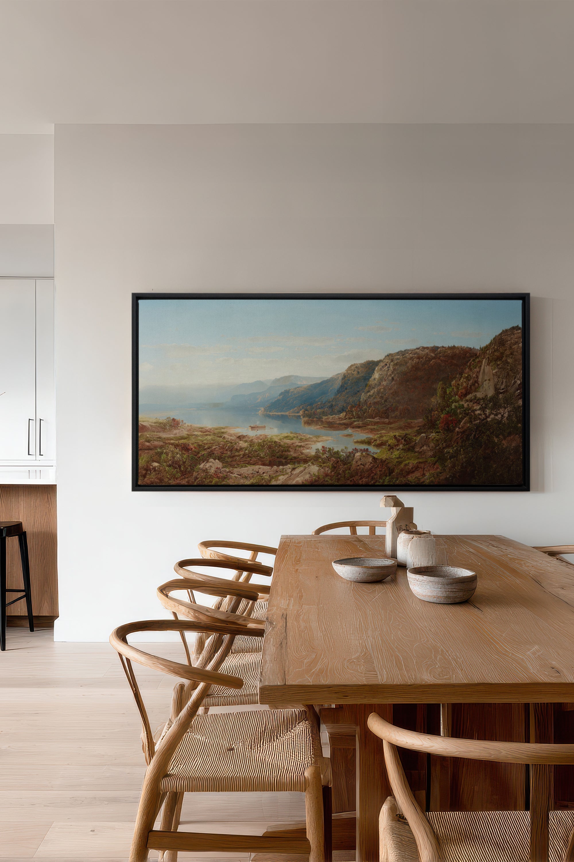 CANYON OF LIGHT, Work on stretched canvas, framed Black