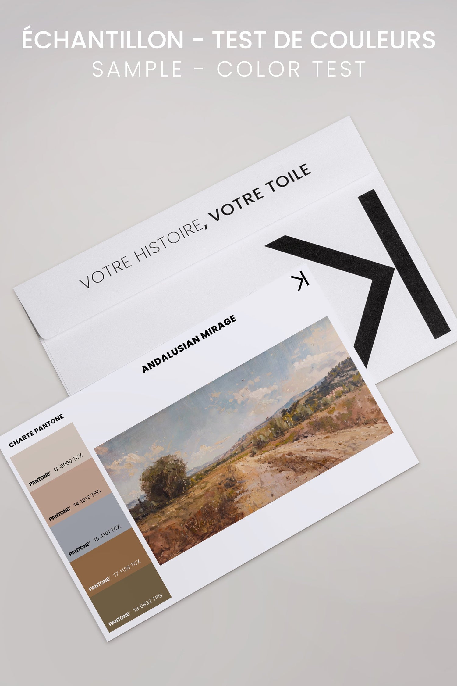 OLEKA CANVAS - Andalusian Mirage, Oeuvre sur toile étirée, encadré Brun Noyer