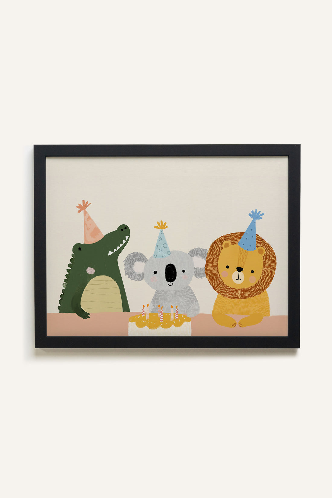 COPAINS DE FÊTE, Artwork on rigid canvas, framed in black