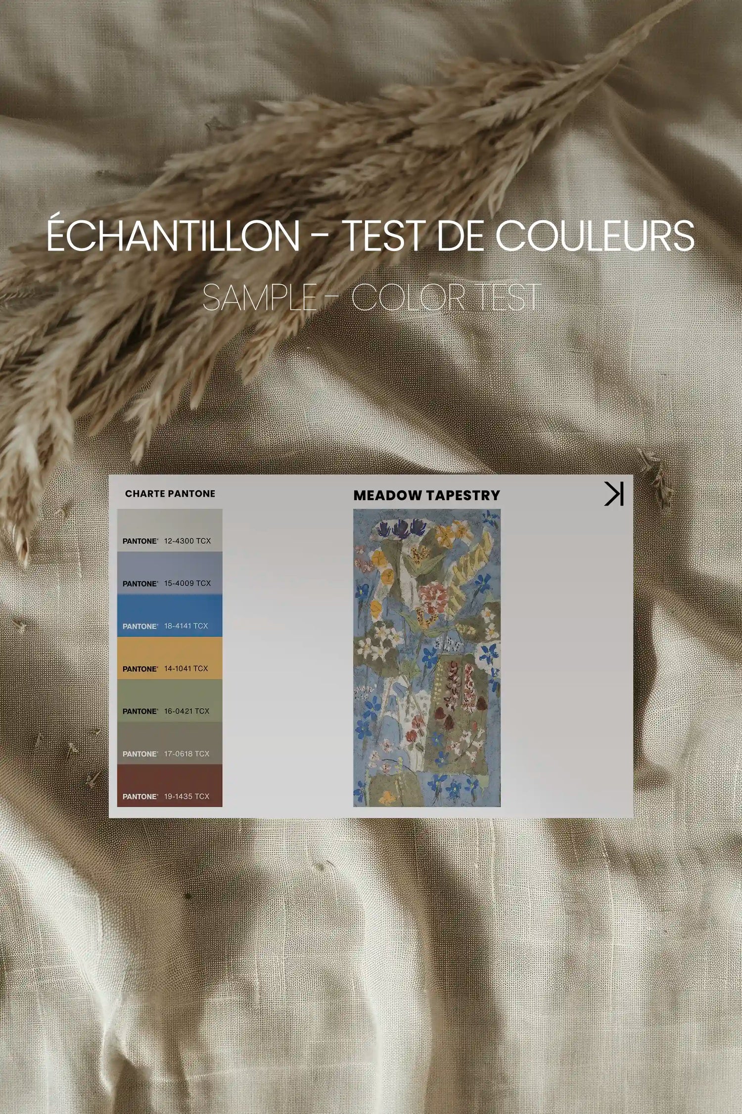 MEADOW TAPESTRY, Oeuvre sur toile étirée, encadré Noir