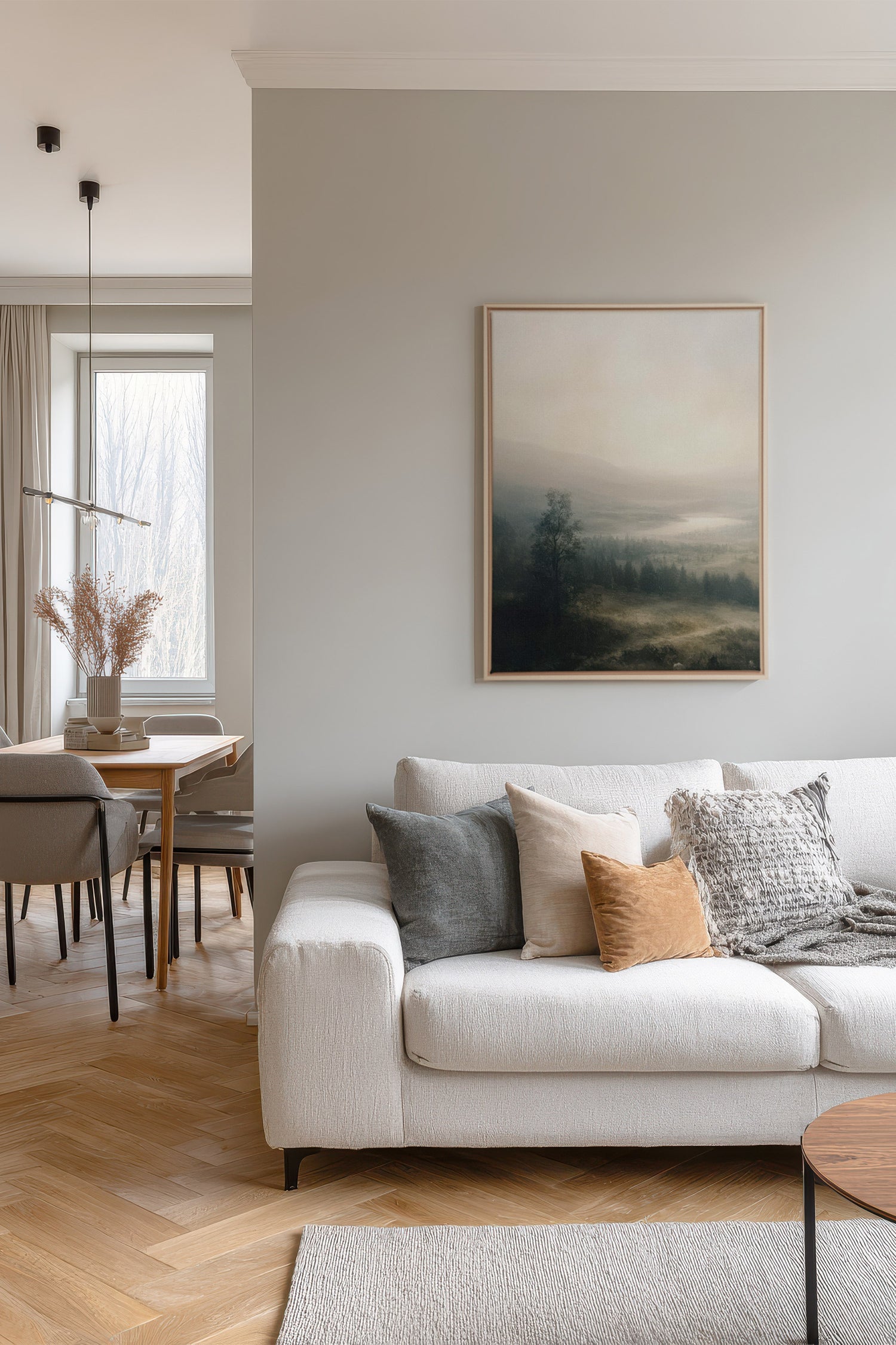 NORTHERN QUIET, Oeuvre sur toile étirée, encadré Naturel Clair