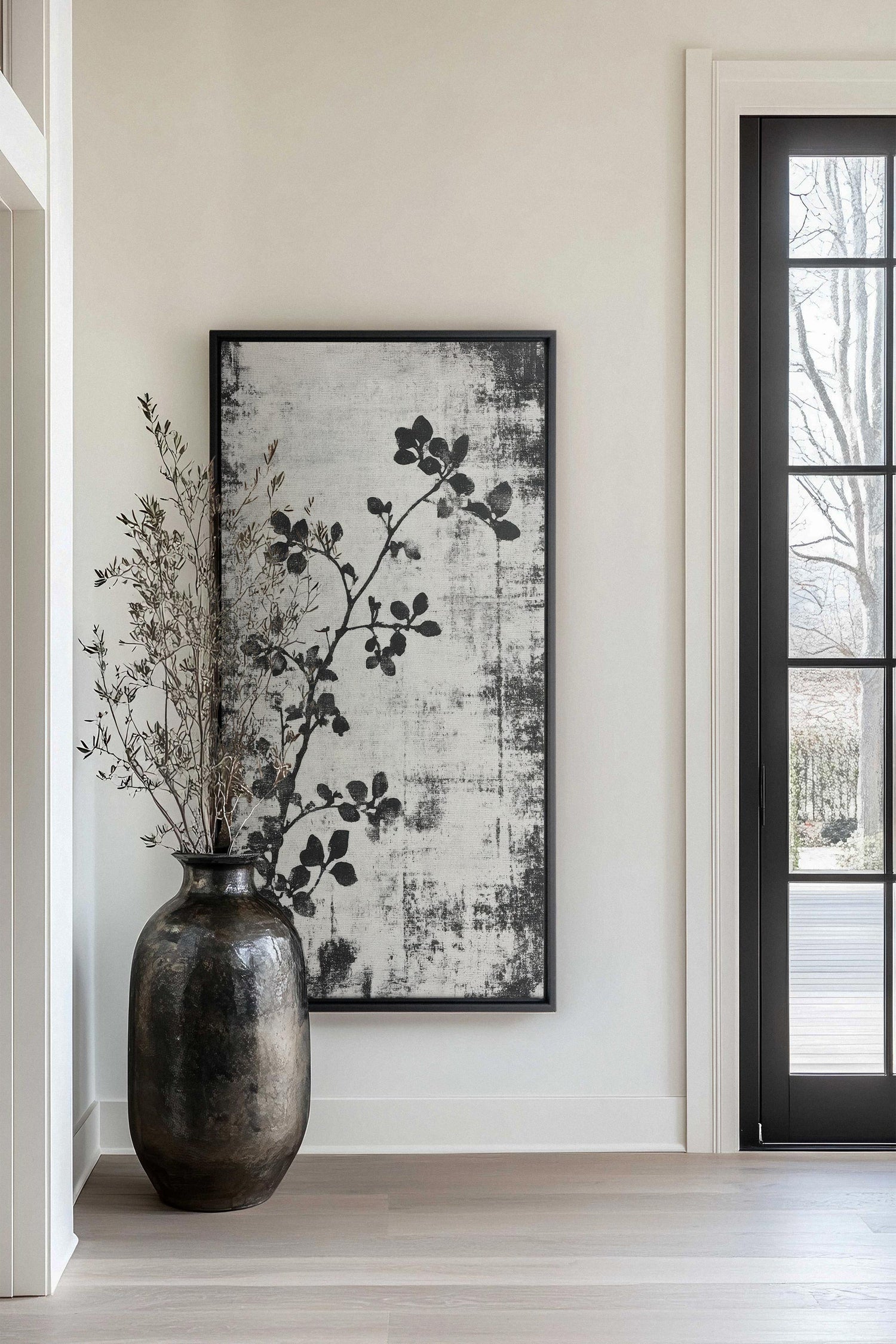 OLEKA CANVAS - SUBTLE NATURE, Oeuvre sur toile étirée, encadré Noir