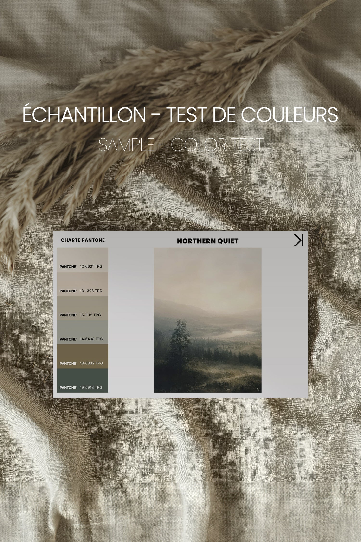 NORTHERN QUIET, Oeuvre sur toile étirée, encadré Naturel Clair