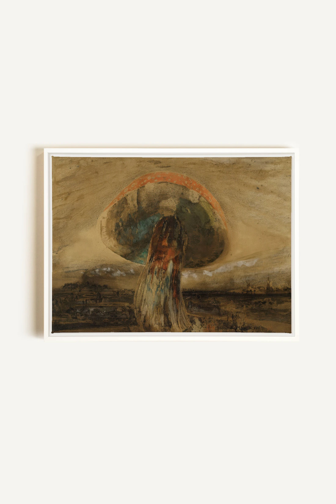 ROOTED DREAM, Oeuvre sur toile étirée, encadré Blanc