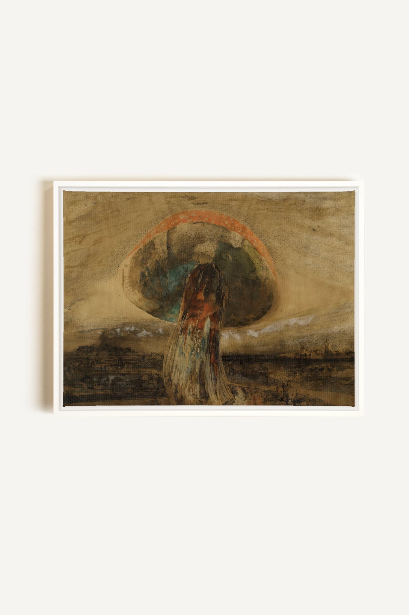 ROOTED DREAM, Oeuvre sur toile étirée, encadré Blanc