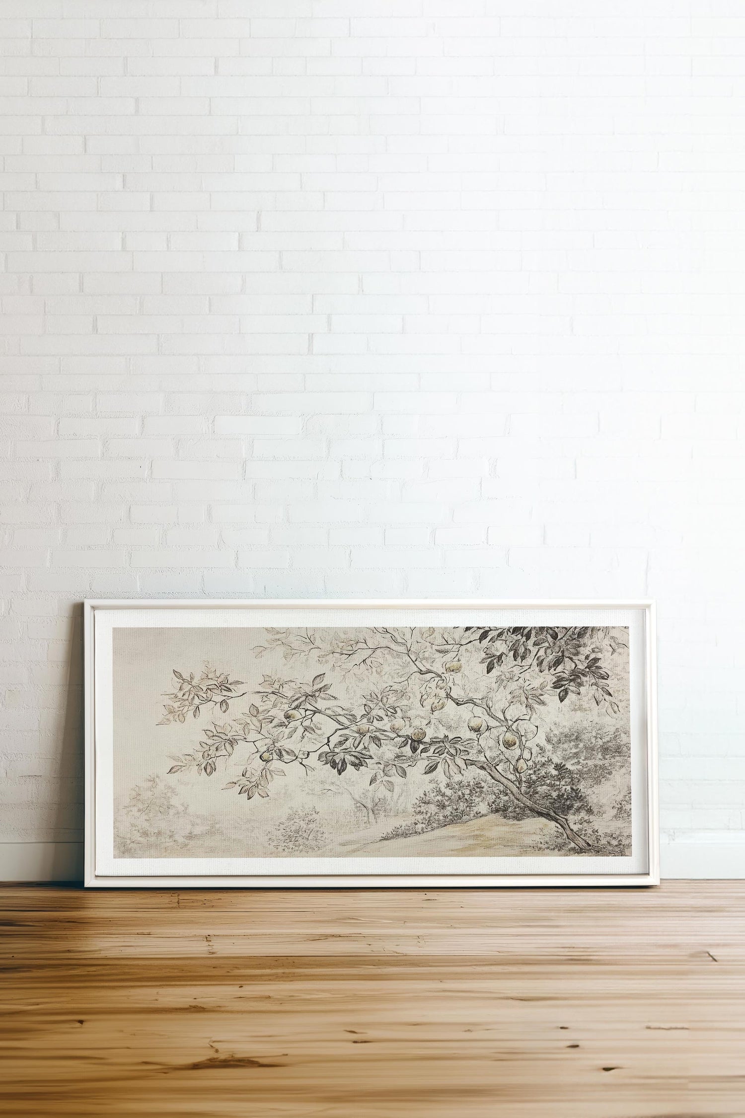 OLEKA CANVAS - GOLDEN HARVEST, Oeuvre sur toile étirée, encadré Blanc