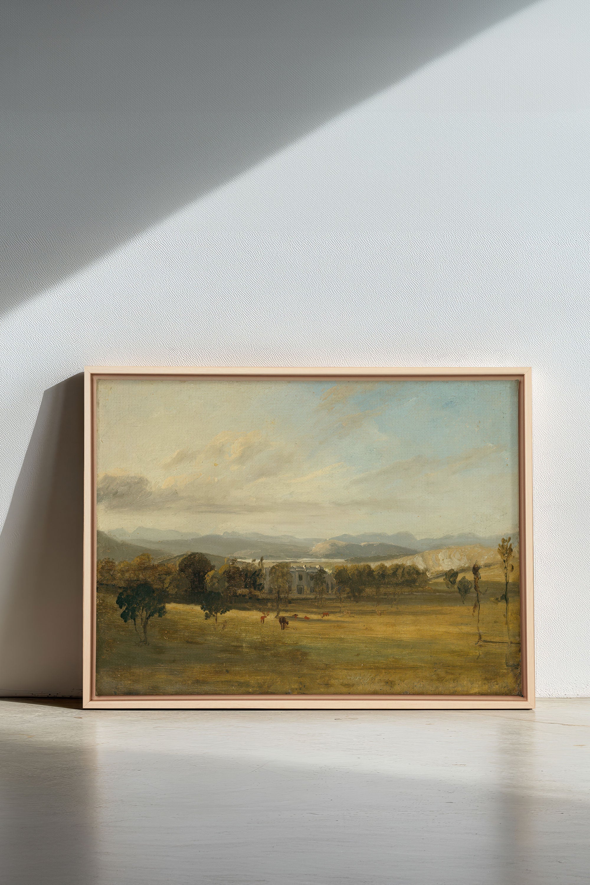 OLEKA CANVAS - SOUFFLE DORÉ, Oeuvre sur toile étirée, encadré Naturel Clair