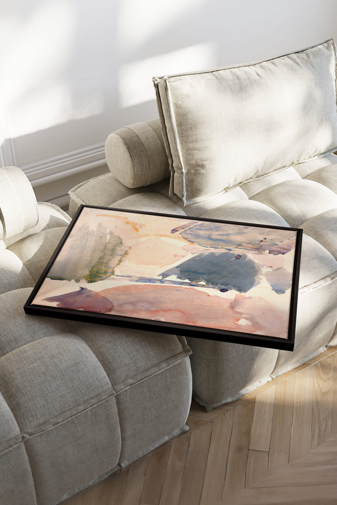 FROSTED PASTELS, Oeuvre sur toile étirée, encadré Noir