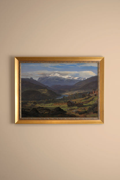 SOUFFLE DES SOMMETS, Oeuvre sur toile rigide, encadré Vintage Or