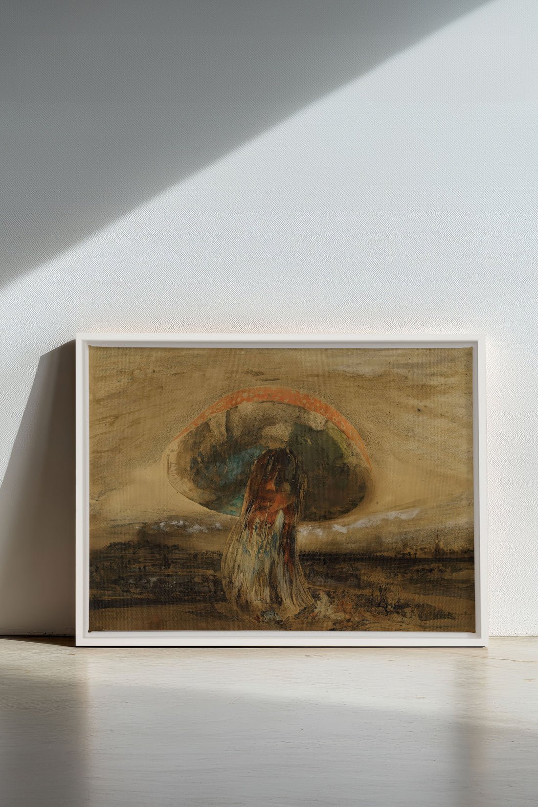 ROOTED DREAM, Oeuvre sur toile étirée, encadré Blanc