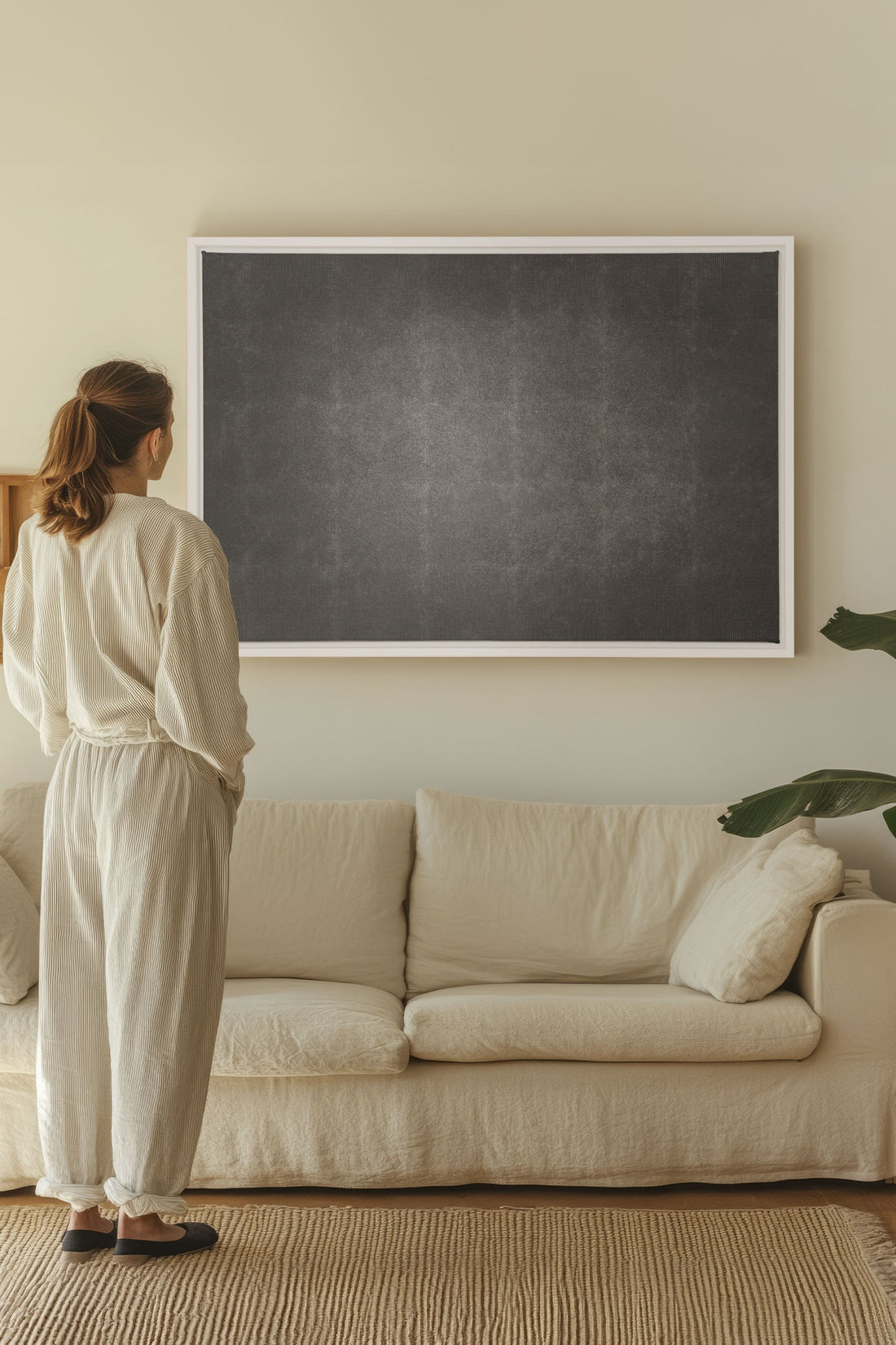 OLEKA CANVAS - DARK GLOW, Oeuvre sur toile étirée, encadré Blanc