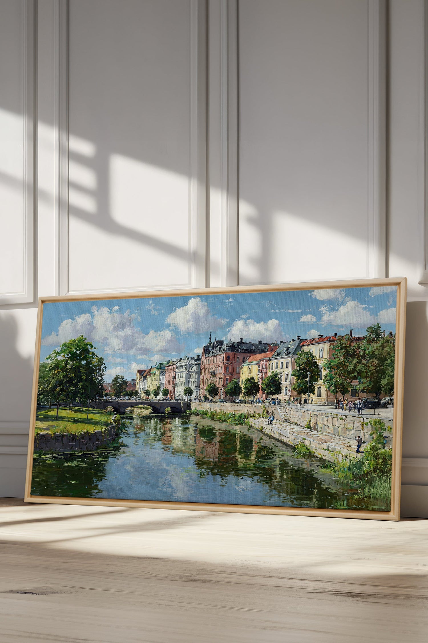 OLEKA CANVAS - NORTHERN CALM, Oeuvre sur toile étirée, encadré Naturel Clair