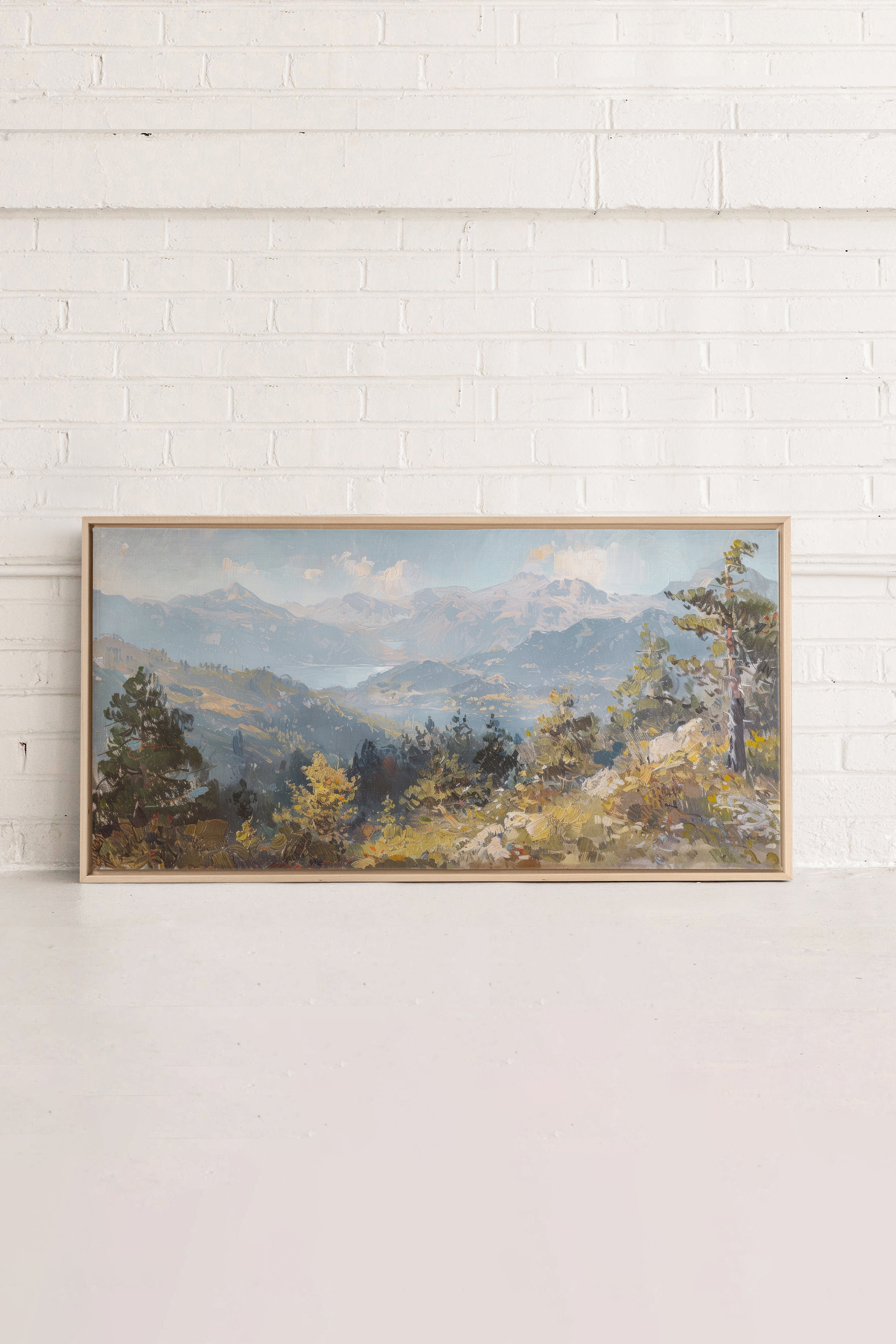 OLEKA CANVAS - Austrian Alpenglow, Oeuvre sur toile étirée, encadré Naturel Clair