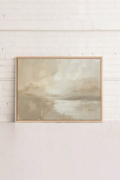 OLEKA CANVAS - PEACEFUL STROKES, Oeuvre sur toile étirée, encadré Naturel Clair